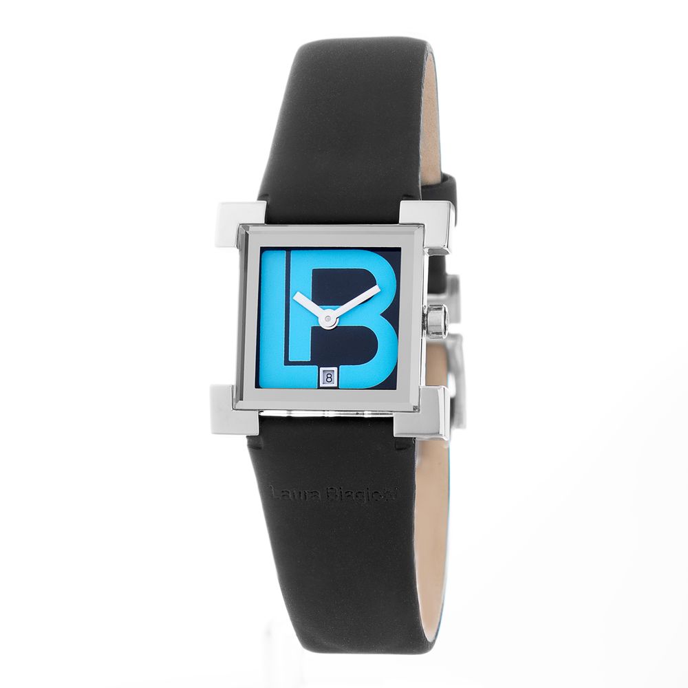 Laura Biagiotti Black Leather Dress Watch