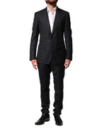 Dolce & Gabbana Black Wool Single Breasted Men 2 Piece Suit - Zeiniez
