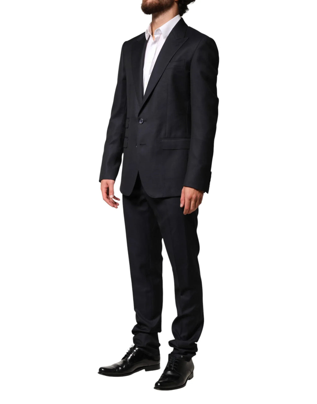 Dolce & Gabbana Black Wool Single Breasted Men 2 Piece Suit - Zeiniez