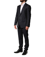 Dolce & Gabbana Black Wool Single Breasted Men 2 Piece Suit - Zeiniez