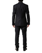 Dolce & Gabbana Black Wool Single Breasted Men 2 Piece Suit - Zeiniez