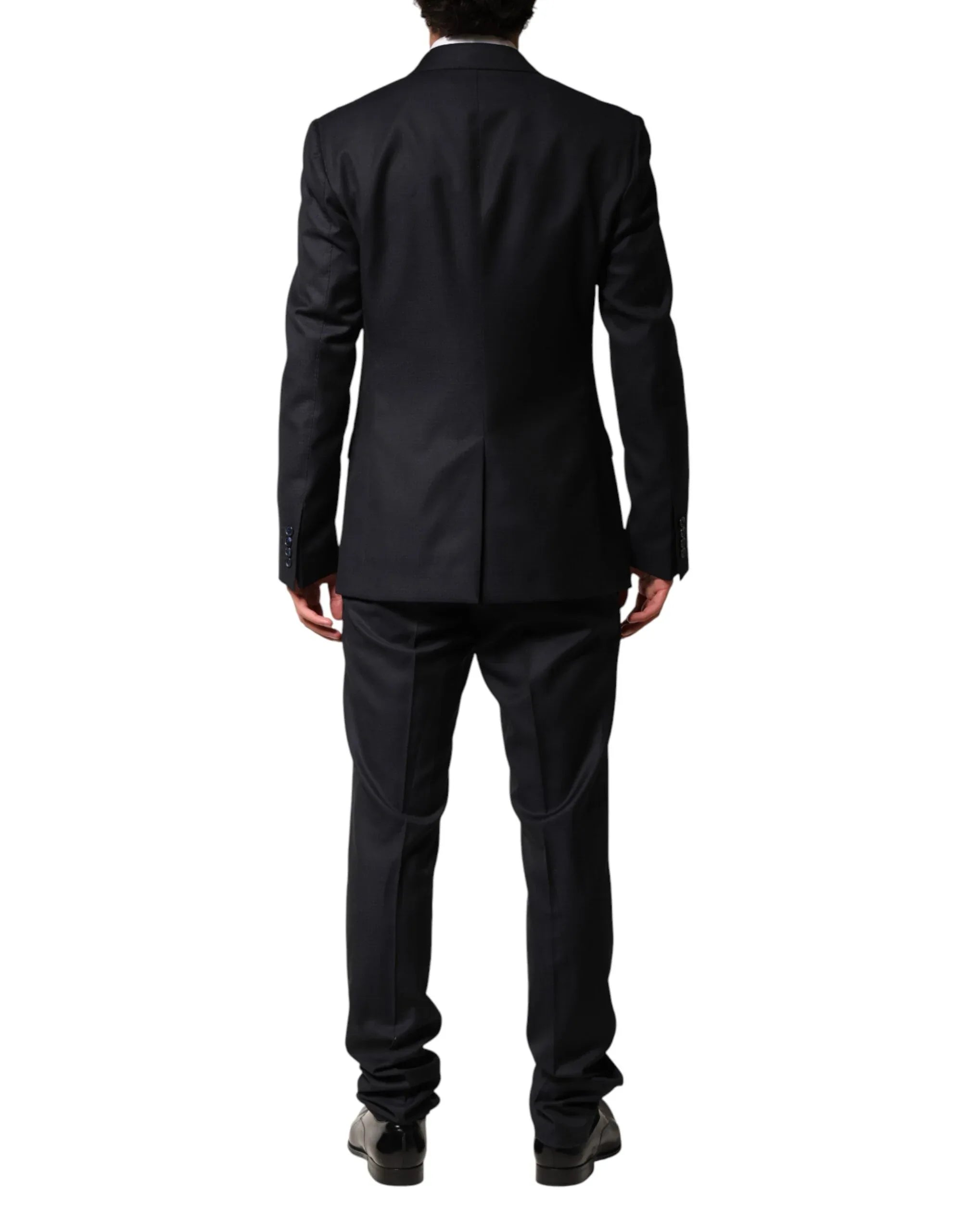 Dolce & Gabbana Black Wool Single Breasted Men 2 Piece Suit - Zeiniez