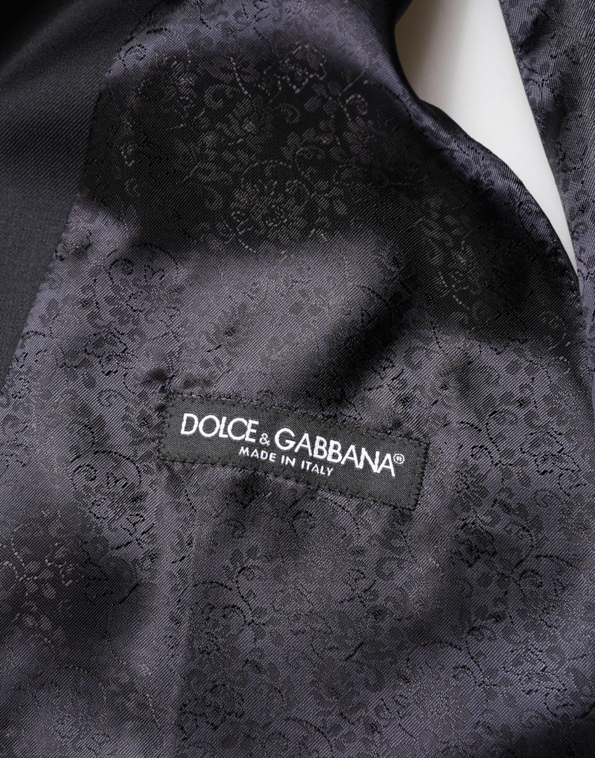 Dolce & Gabbana Black Wool Single Breasted 3 Piece Men Suit - Zeiniez