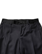 Dolce & Gabbana Blue Wool Single Breasted 3 Piece Men Suit