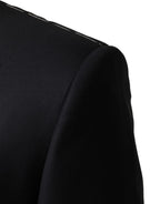 Dolce & Gabbana Blue Wool Single Breasted 3 Piece Men Suit