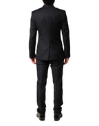 Dolce & Gabbana Black Wool Single Breasted 3 Piece Men Suit - Zeiniez