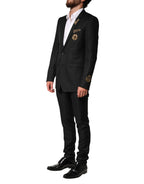 Dolce & Gabbana Black Embellished Single Breasted 2 Pc Suit - Zeiniez