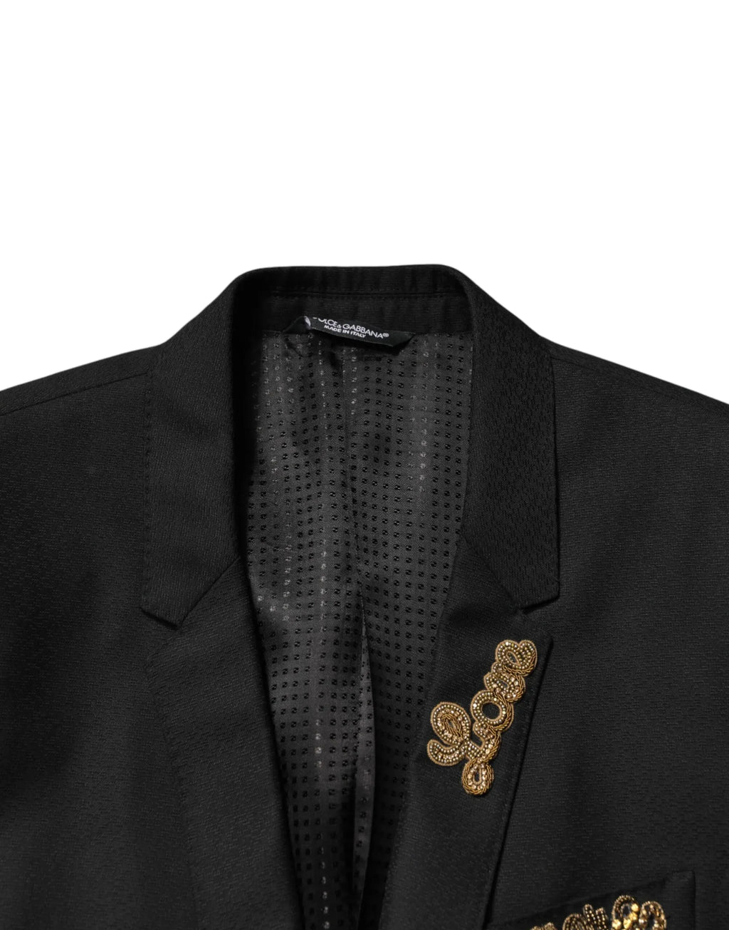Dolce & Gabbana Black Embellished Single Breasted 2 Pc Suit - Zeiniez