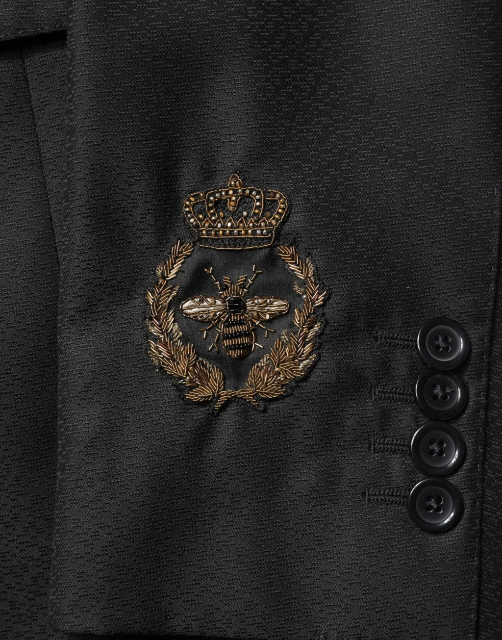 Dolce & Gabbana Black Embellished Single Breasted 2 Pc Suit - Zeiniez