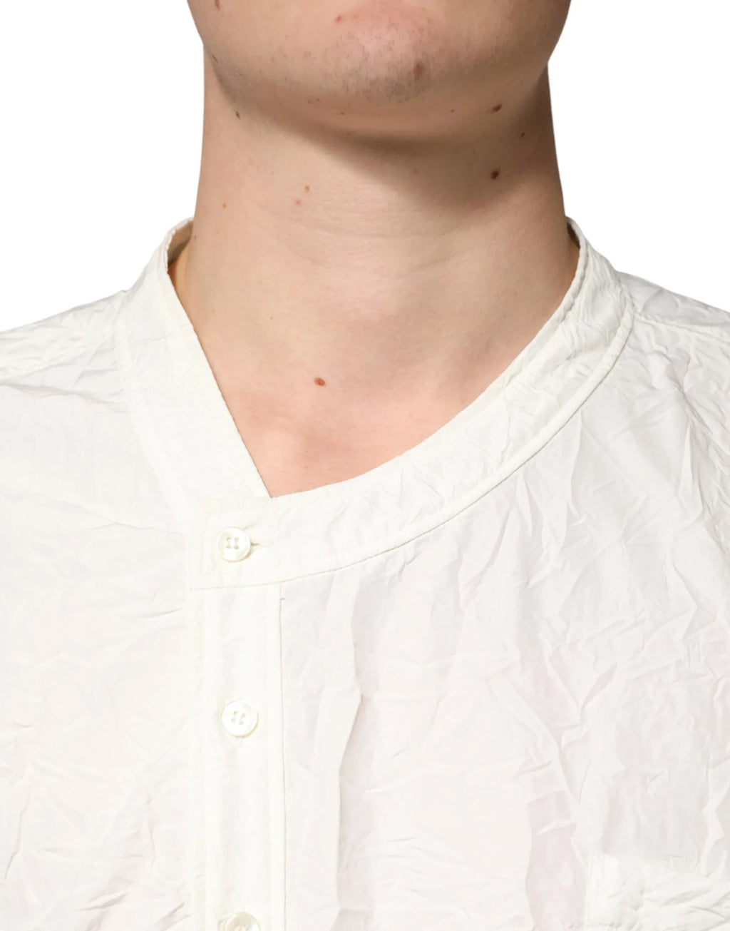 Dolce & Gabbana White Cotton Men Long Sleeves Men Shirt - Zeiniez