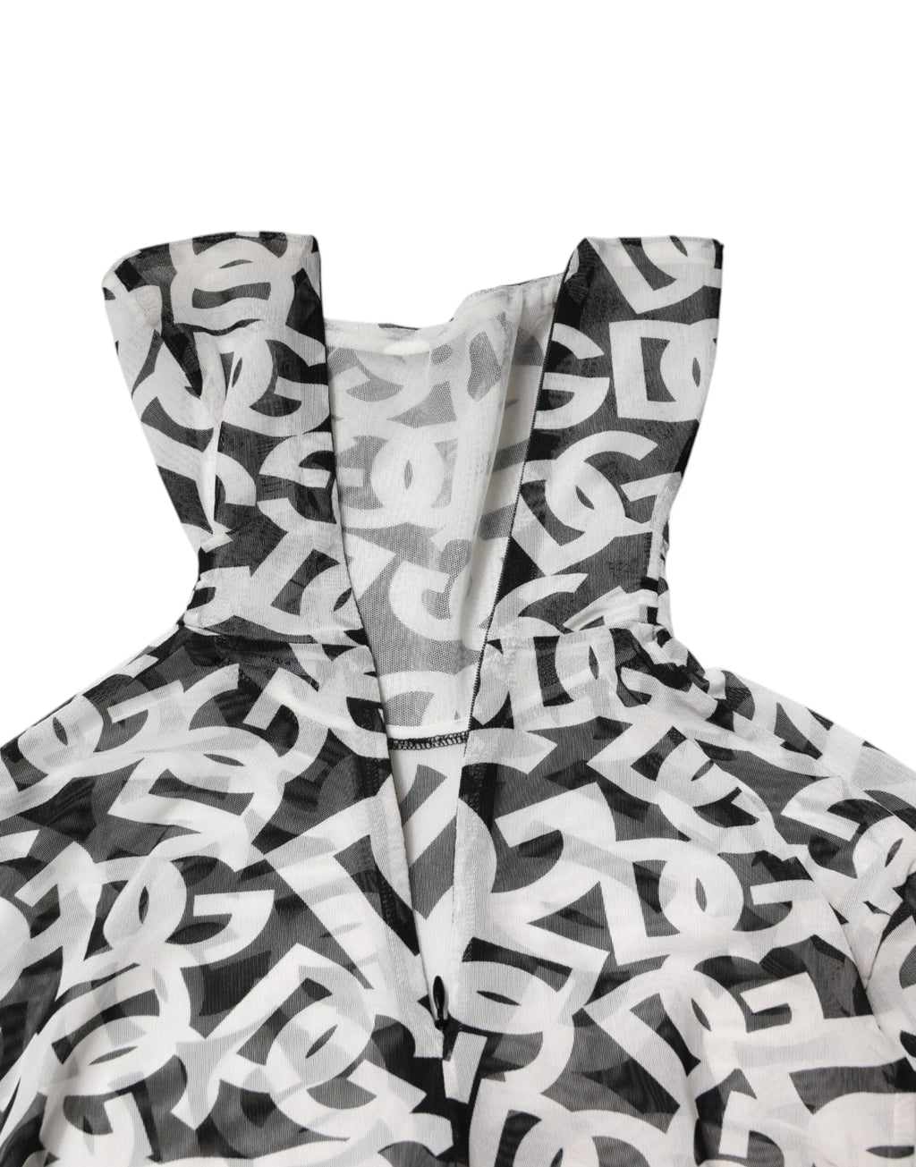 Dolce & Gabbana White DG Logo Long Sleeves Turtleneck Top - Zeiniez