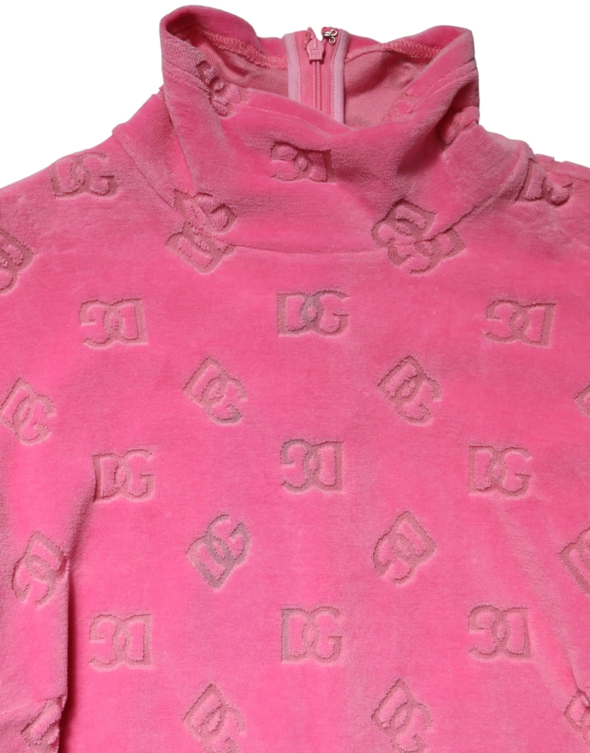 Dolce & Gabbana Pink Logo Monogram Long Sleeve Jumpsuit Dress - Zeiniez