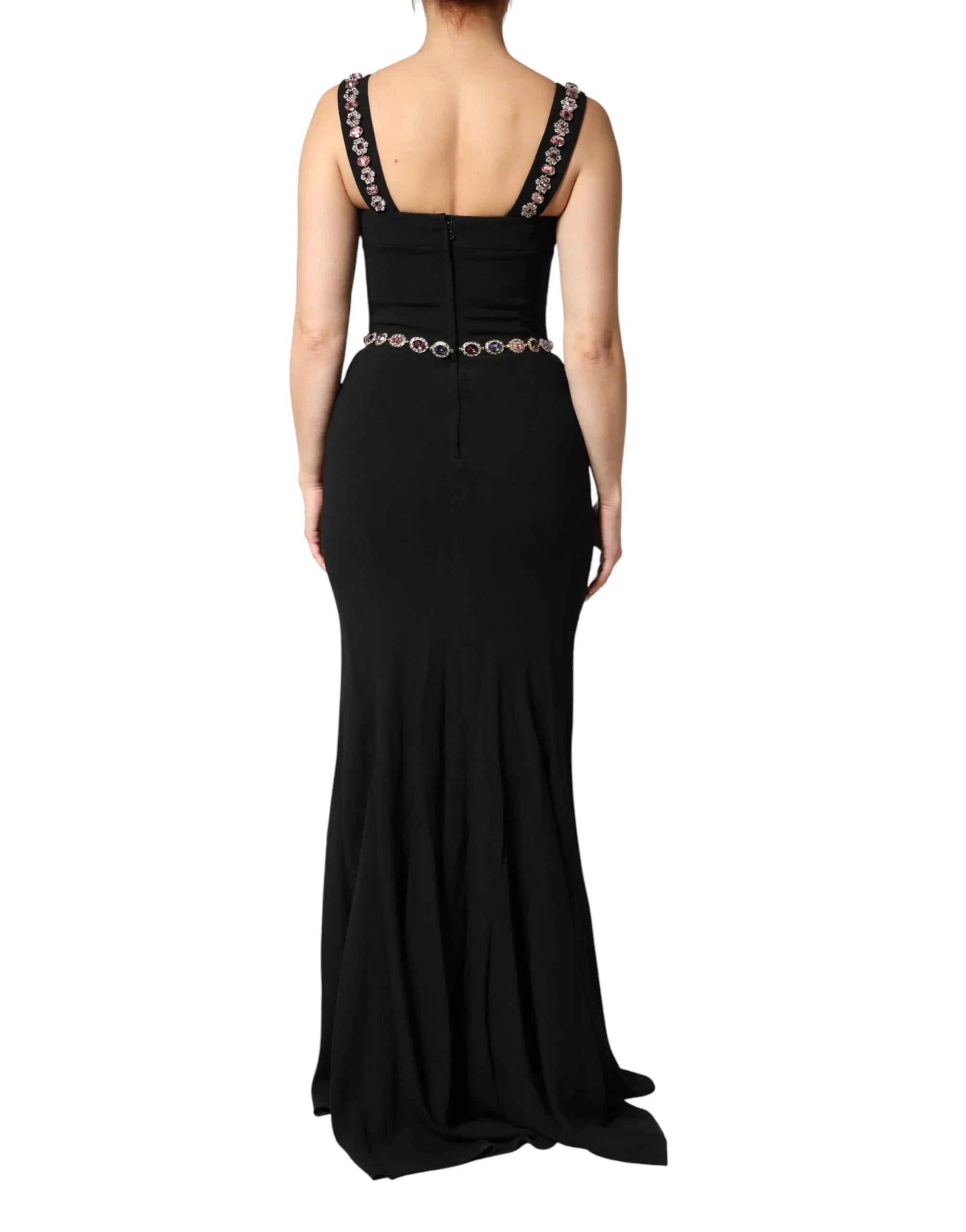 Dolce & Gabbana Black Embellished Sheath MermaidGown Dress - Zeiniez