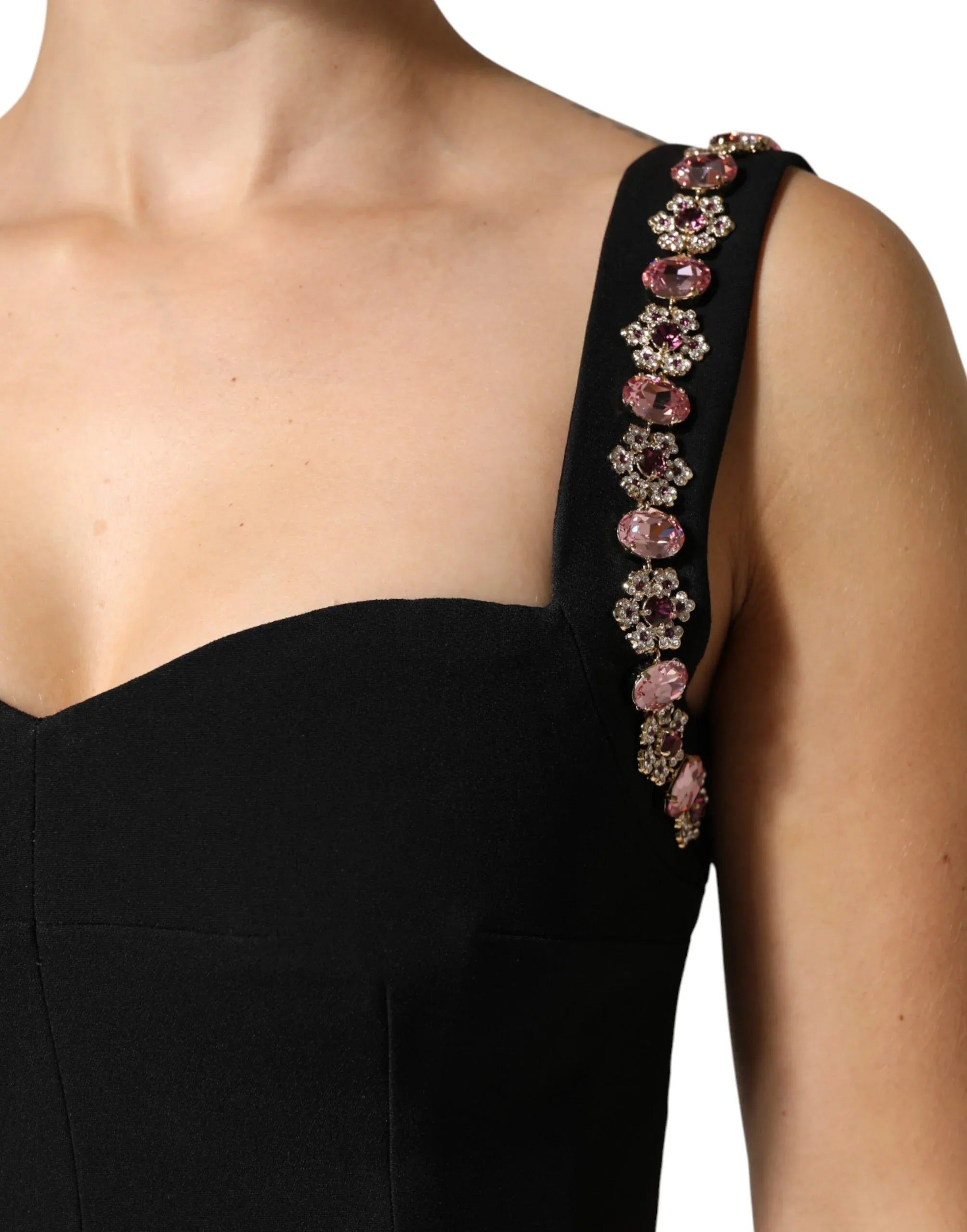 Dolce & Gabbana Black Embellished Sheath MermaidGown Dress - Zeiniez