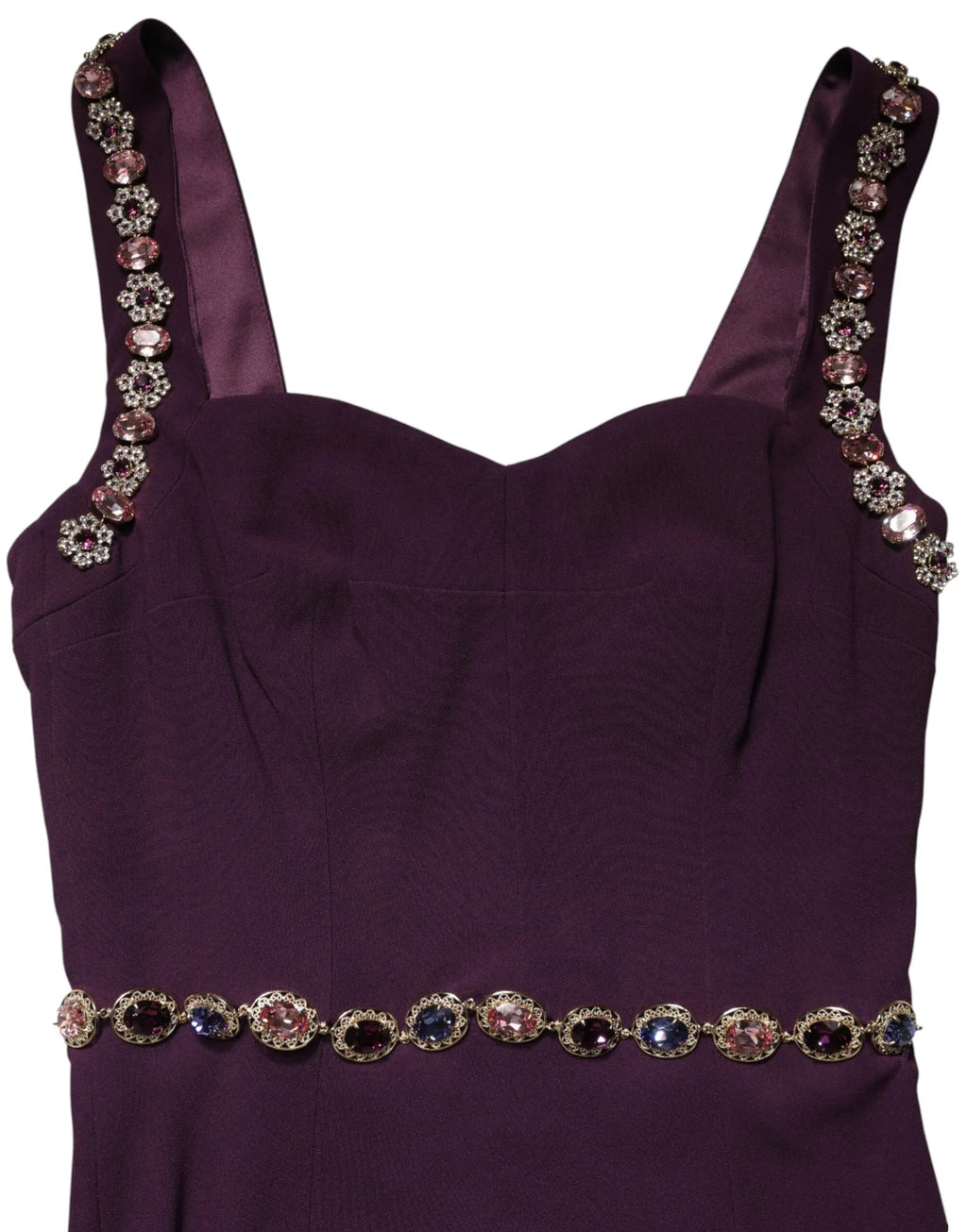 Dolce & Gabbana Violet Embellished Sheath Mermaid Gown Dress - Zeiniez