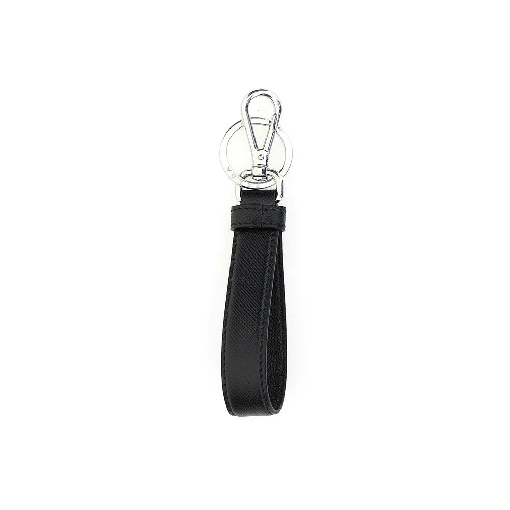Prada Black Stainless Steel Keychain - Zeiniez