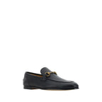 Gucci Black Calf Leather Bos Taurus Slip-On Loafers - Zeiniez