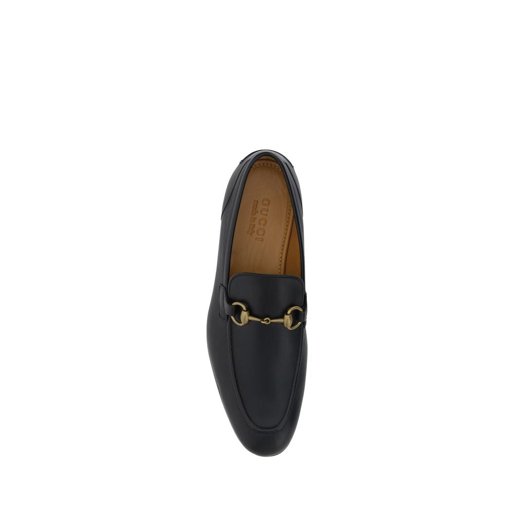 Gucci Black Calf Leather Bos Taurus Slip-On Loafers - Zeiniez