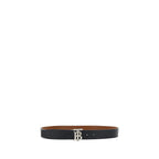 Burberry Black Calf Leather Bos Taurus Regular Belt Burberry