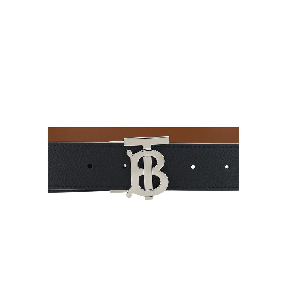 Burberry Black Calf Leather Bos Taurus Regular Belt Burberry