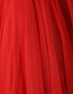 Dolce & Gabbana Red Floral Off Shoulder A-line Gown Dress - Zeiniez