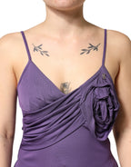 John Galliano Purple Jersey Sheath Coctail Bodycon Pencil Dress - Zeiniez