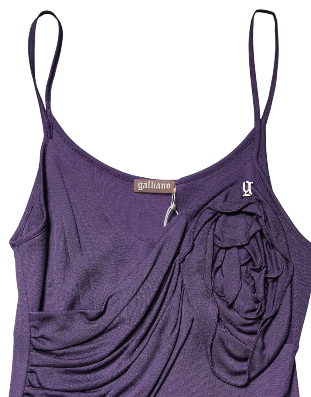 John Galliano Purple Jersey Sheath Coctail Bodycon Pencil Dress - Zeiniez