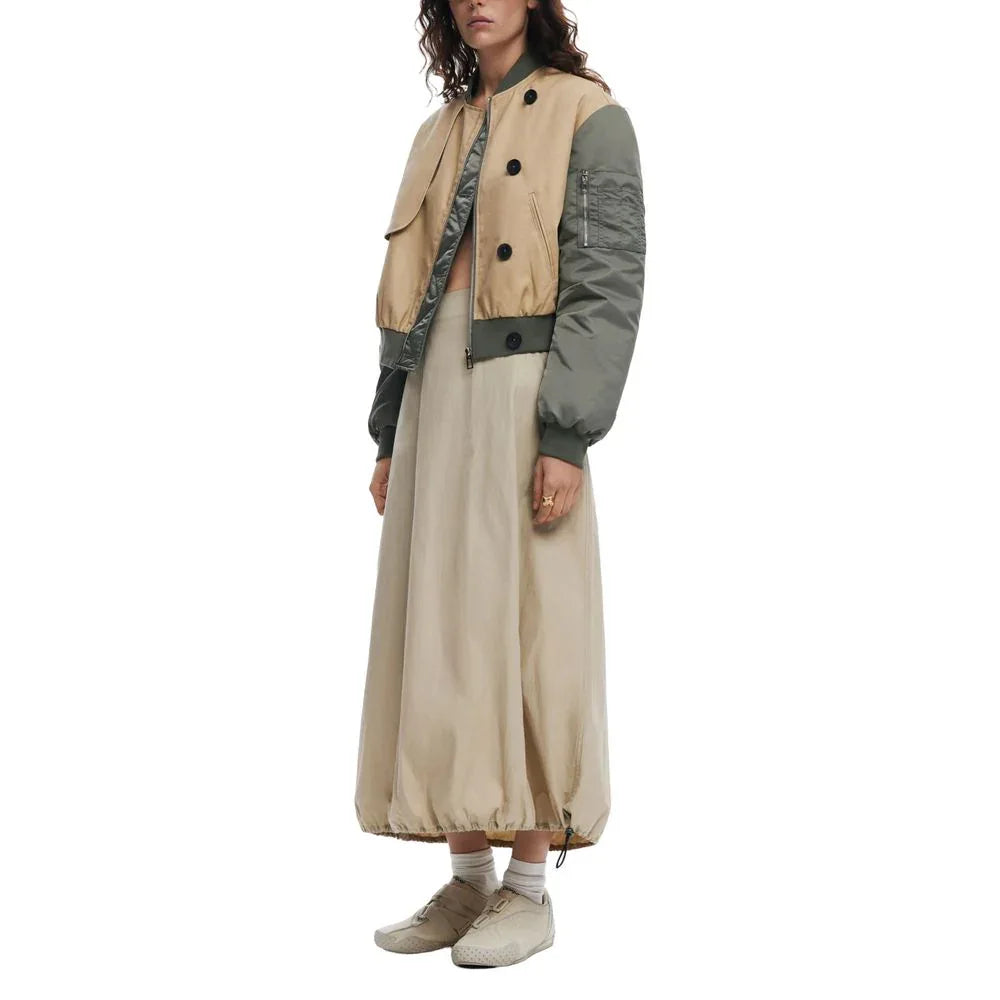 Desigual Beige Cotton Long Skirt - Zeiniez