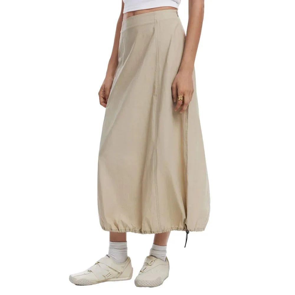 Desigual Beige Cotton Long Skirt - Zeiniez