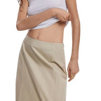 Desigual Beige Cotton Long Skirt - Zeiniez