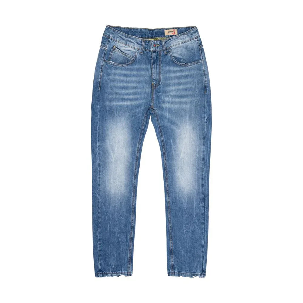 Displaj Blue Cotton Relaxed Fit Jeans - Zeiniez