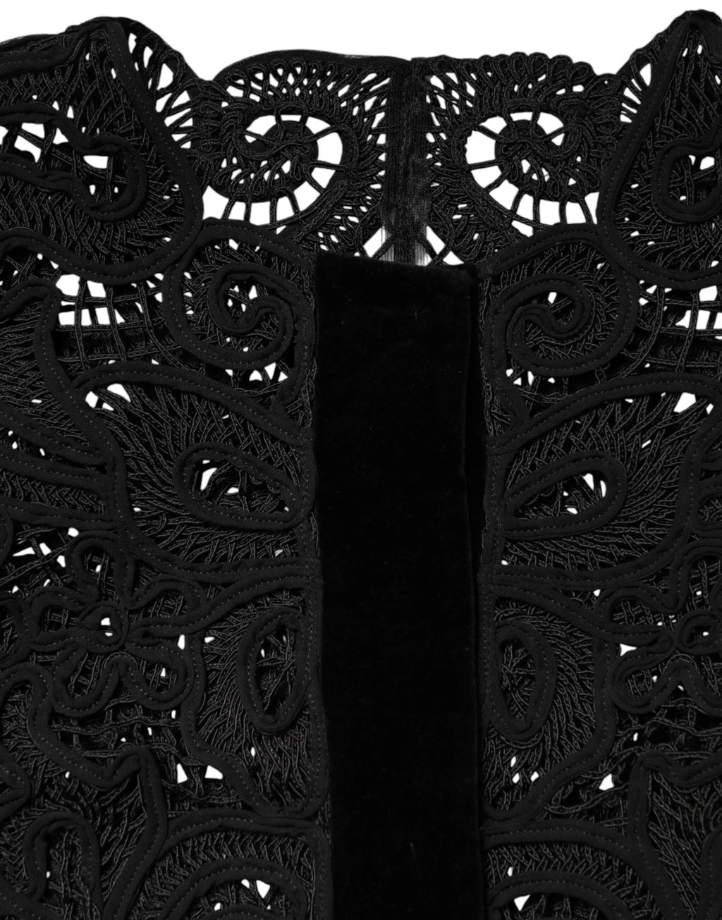 Dolce & Gabbana Black Floral Lace Cropped Coat Jacket - Zeiniez