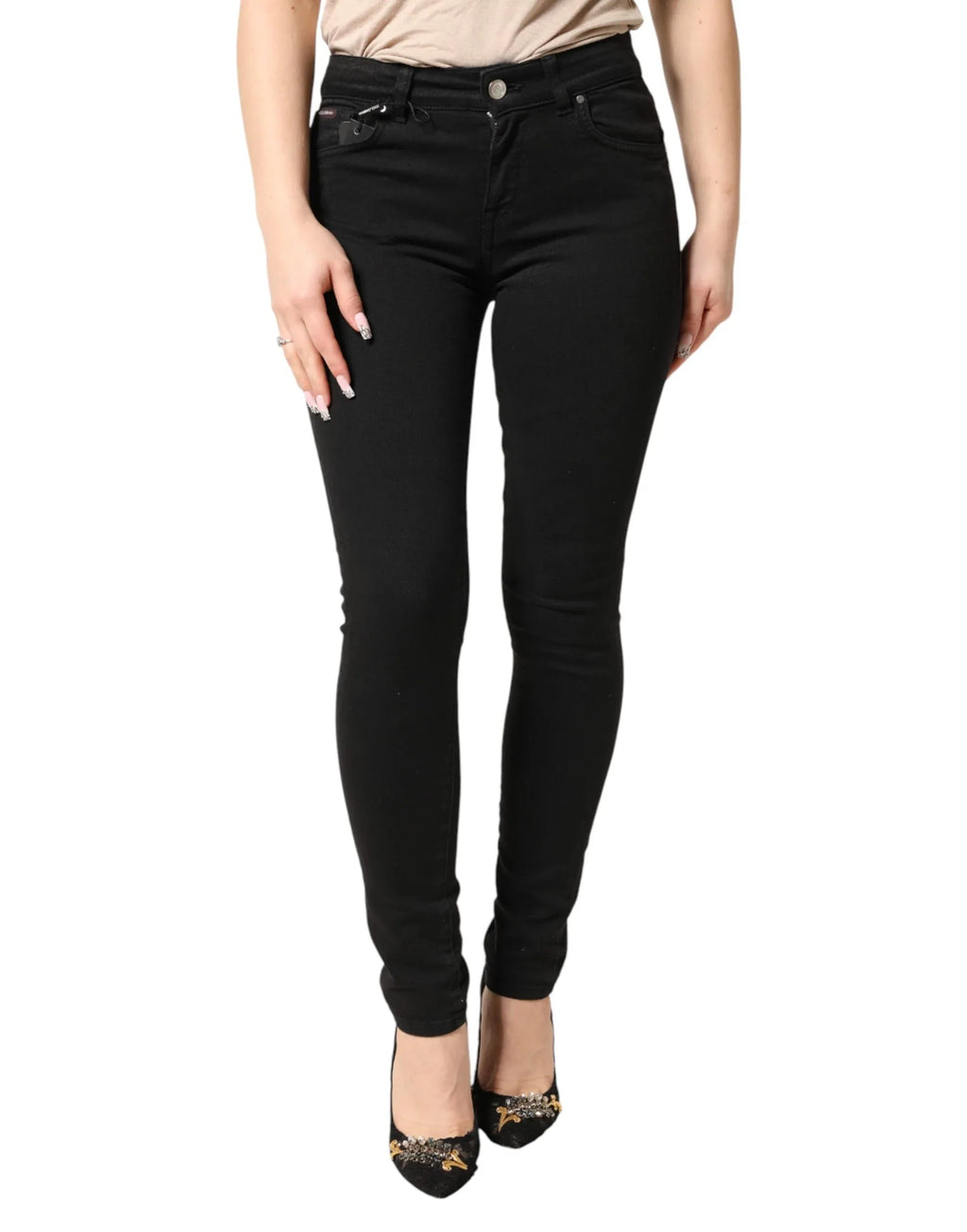 Dolce & Gabbana Black Cotton Stretch Skinny Denim Jeans - Zeiniez