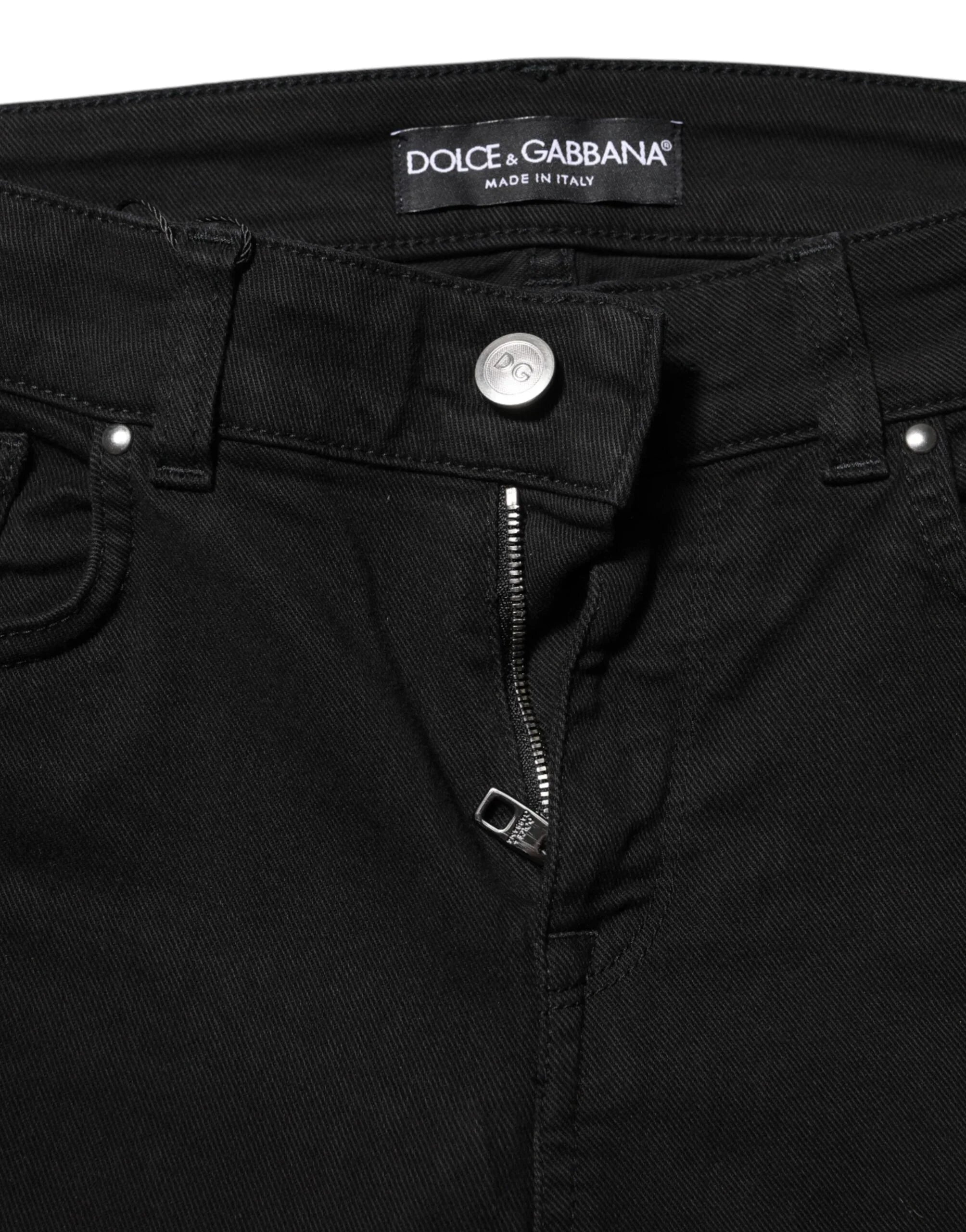 Dolce & Gabbana Black Cotton Casual Skinny Denim Jeans - Zeiniez