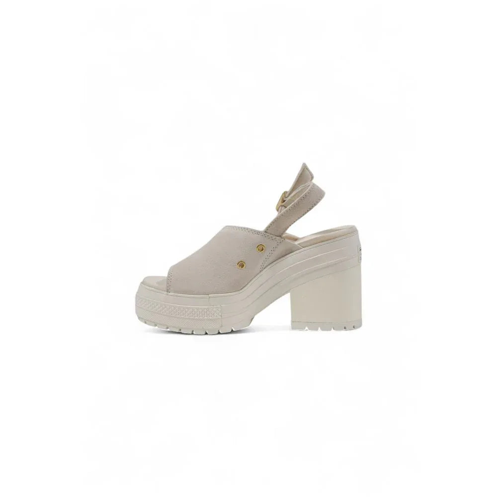 Converse Beige Suede Leather High Heel Pumps - Zeiniez