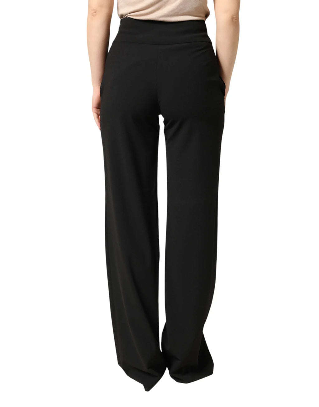 Just Cavalli Black High Waist Straight Trouser Formal Pants - Zeiniez