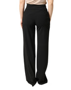Just Cavalli Black High Waist Straight Trouser Formal Pants - Zeiniez