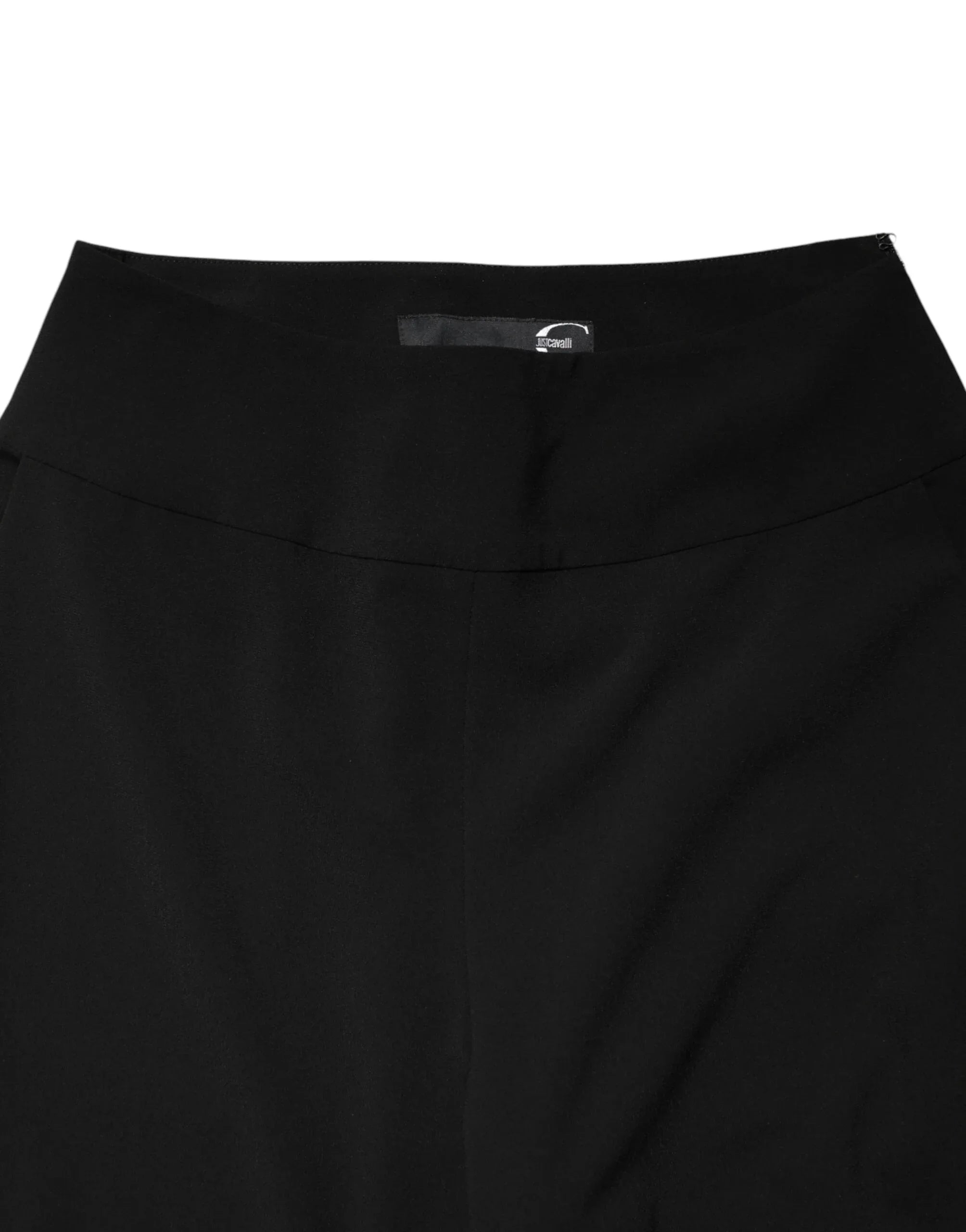 Just Cavalli Black High Waist Straight Trouser Formal Pants - Zeiniez