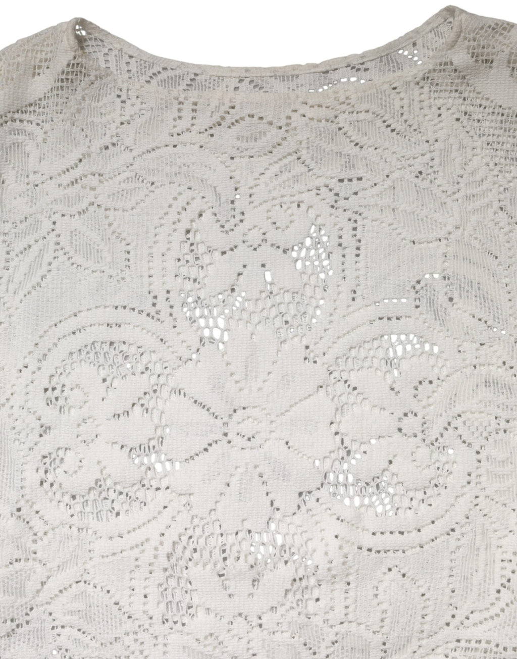 Dolce & Gabbana White Embroidery Lace Cotton Blouse Top