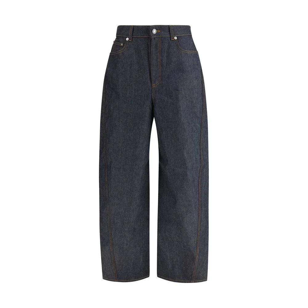 Givenchy Blue Cotton Casual Pants - Zeiniez