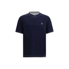 Brunello Cucinelli Blue Cotton T-Shirt - Zeiniez