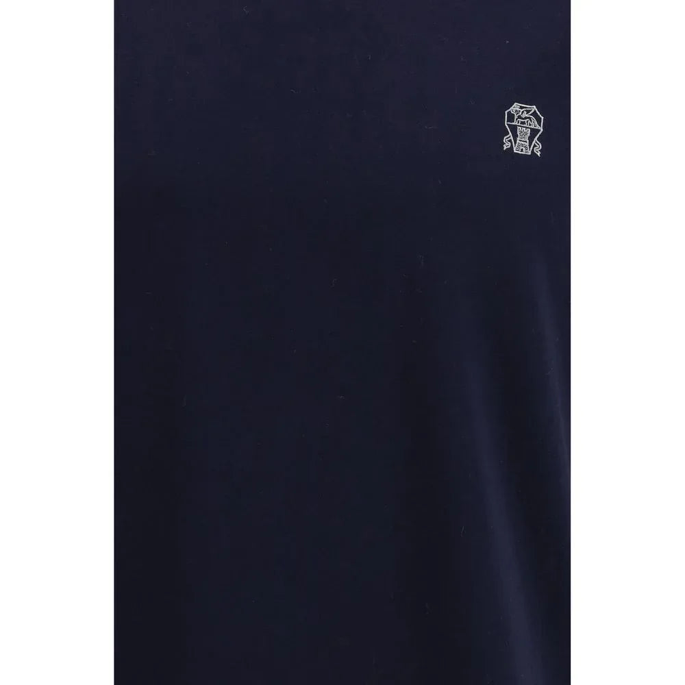 Brunello Cucinelli Blue Cotton T-Shirt - Zeiniez