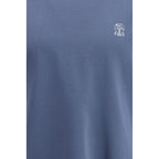 Brunello Cucinelli Blue Cotton T-Shirt - Zeiniez