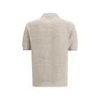 Brunello Cucinelli Beige Cotton Polo Shirt - Zeiniez