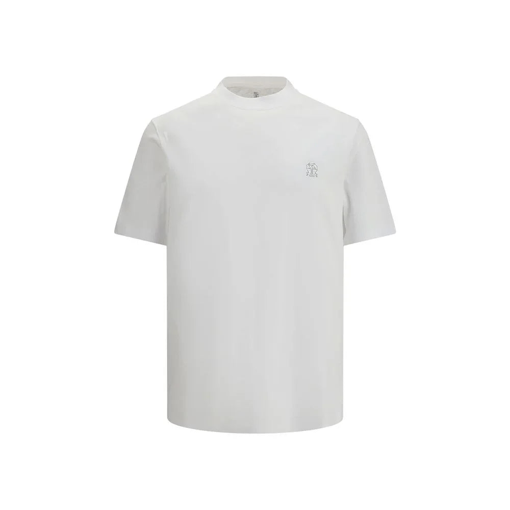 Brunello Cucinelli White Cotton T-Shirt - Zeiniez
