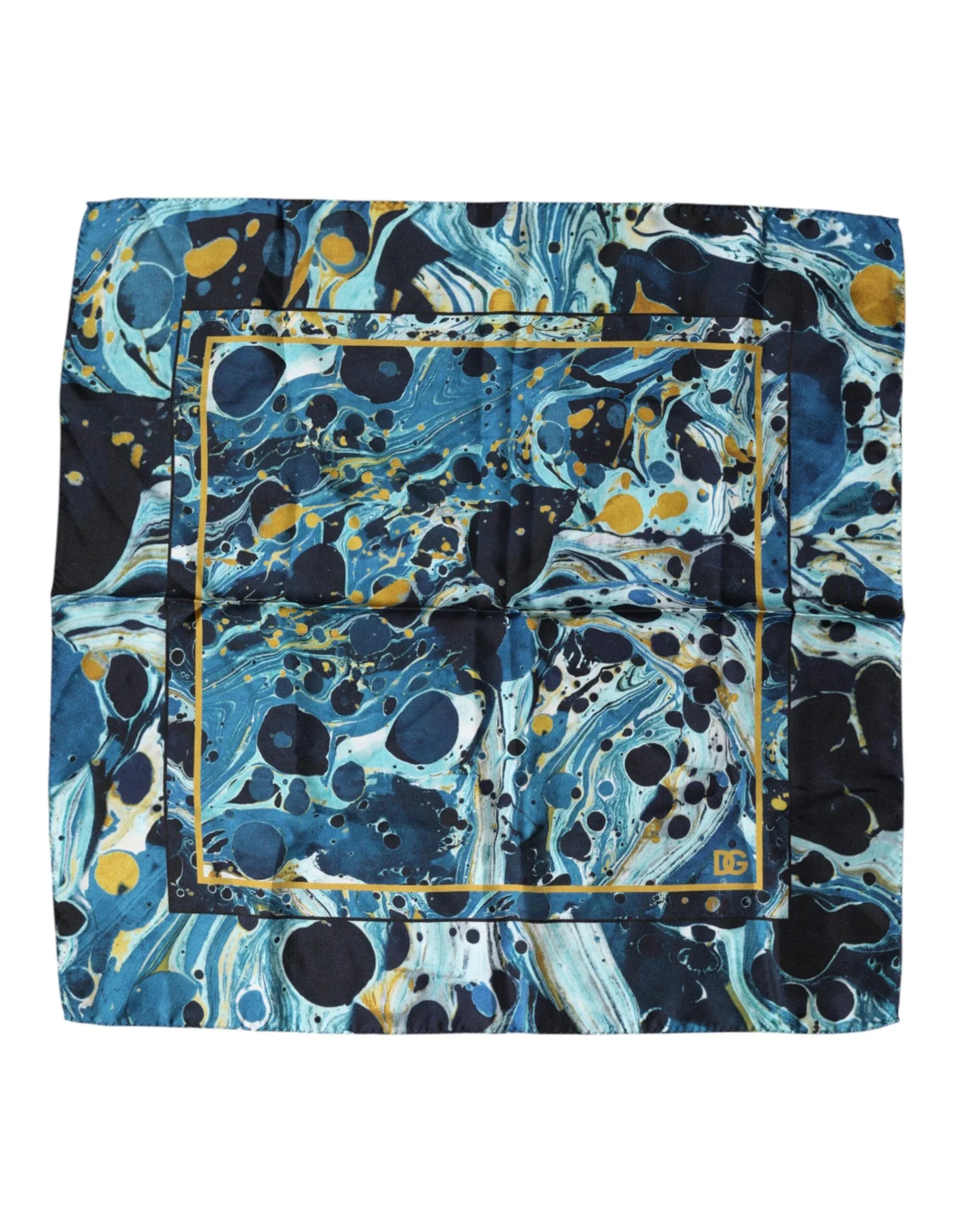 Dolce & Gabbana Multicolor Marble Square Foulard Scarf - Zeiniez