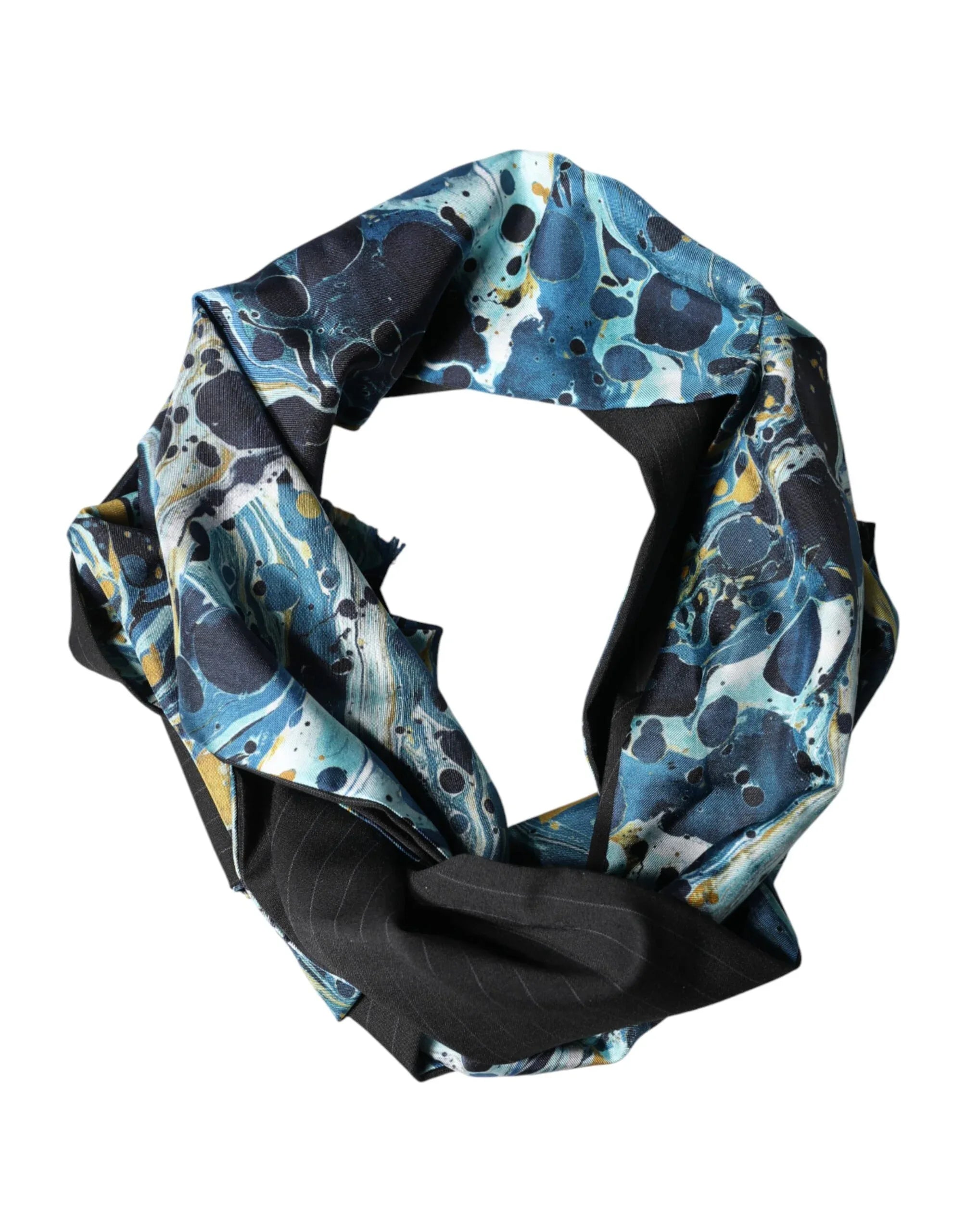Dolce & Gabbana Multicolor Marble Neck Wrap Foulard Scarf - Zeiniez