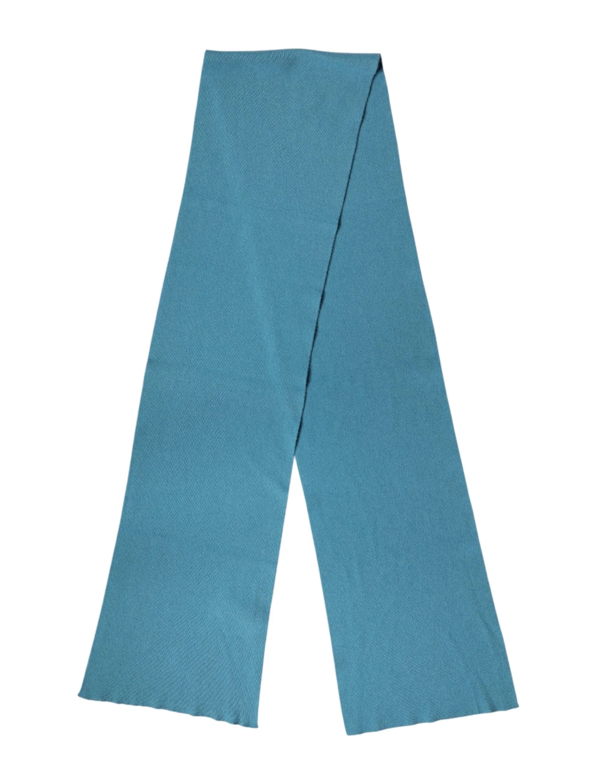 Dolce & Gabbana Blue Cashmere Knit Neck Wrap Shawl Scarf - Zeiniez