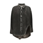 The Attico Black Denim Shirt - Zeiniez