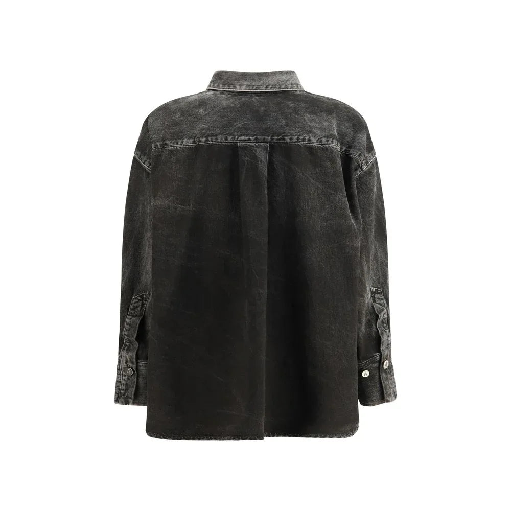 The Attico Black Denim Shirt - Zeiniez